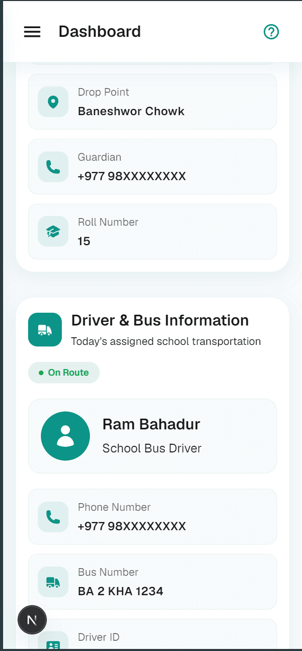 Home Dashboard